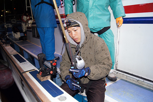 ロッドキーパーをセットしてすぐに投入できる準備をします。